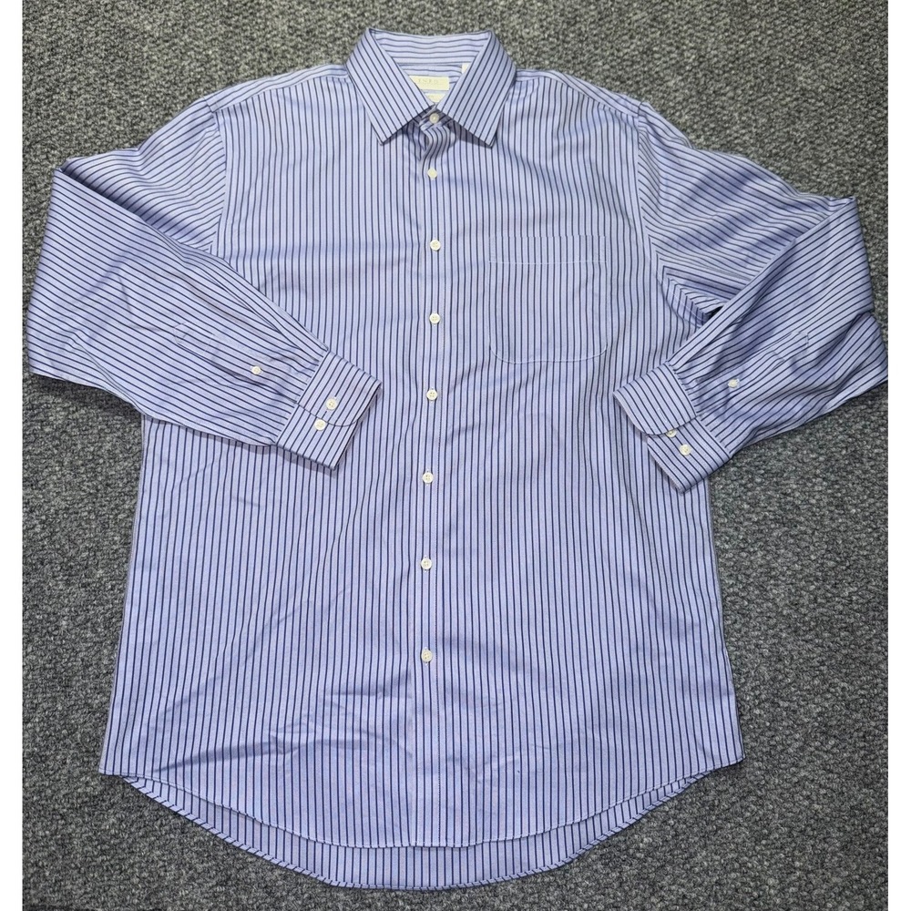Enro Non-Iron Pinned Striped Long Sleeve Dress Shirt 16 1/2 34-35